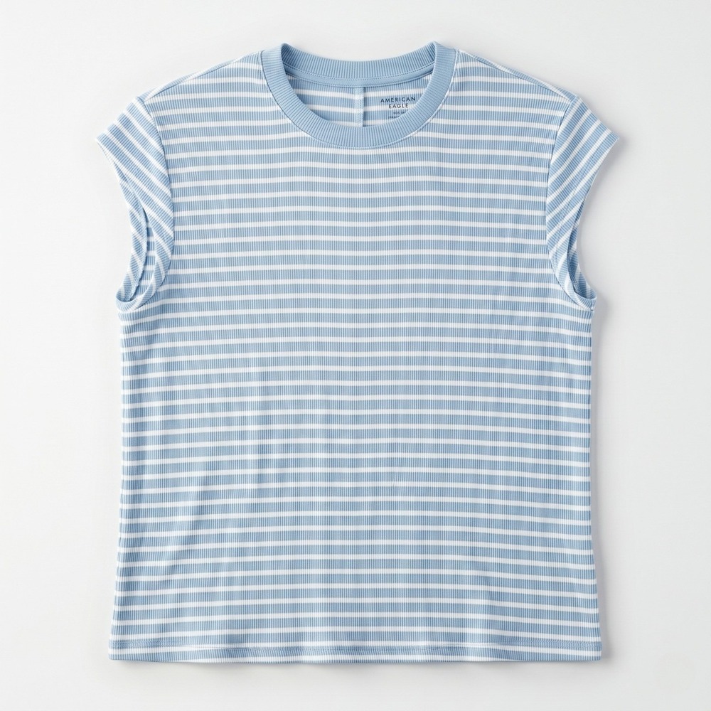 American Eagle Soft Sexy Rib Top Womens‎ XS Blue White Stripe Sleeveless Modal